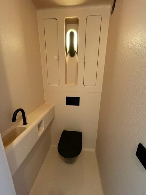 polyester badkamer toilet polyester afwerking