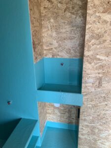 polyester badkamer toilet polyester afwerking