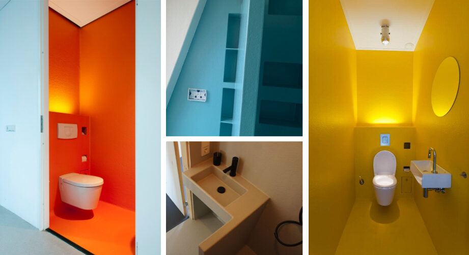 polyester badkamer toilet polyester afwerking